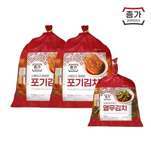 자신있게 추천하는 종가 종가집 중부식 포기김치 11kg 파김치 300g 추천상품