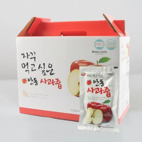 탁월한 가성비 씨를 제거한 과일로 만든 몽실언니 사과즙 100ml 20포 프럼사과즙 100ml 20포 추천상품