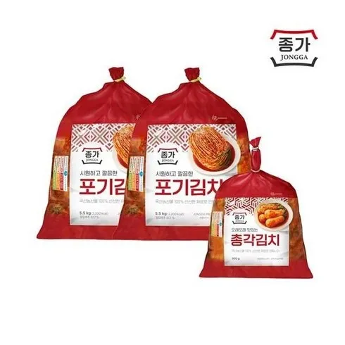 사고나면 횡재한 기분 종가 중부식 포기김치 11kg (5.5kg X 2 베스트8